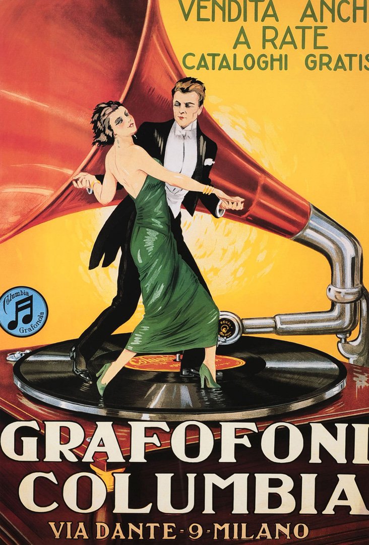 GRAPHOFONI COLUMBIA' REPRODUCTION ADVERTISING POSTER (1 of 7)