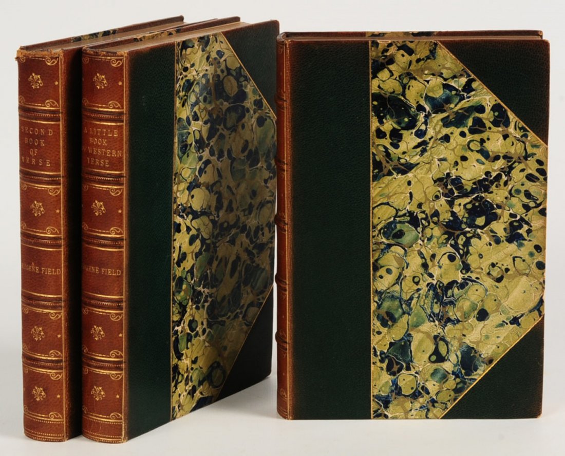 SEVEN LEATHER BOUND VOLUMES; KNAPP, FIELD & BROWN (1 of 10)