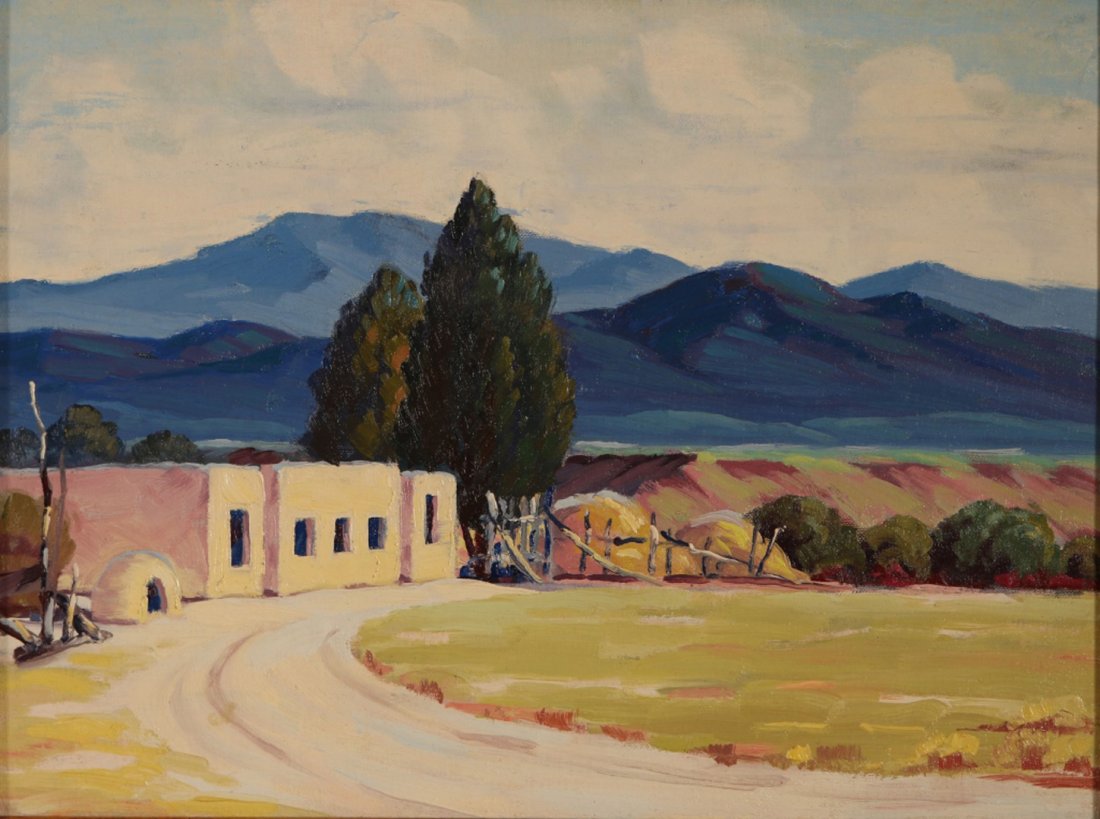 ATTRIBUTED RALPH GOLTRY (1884-1971) OIL ON BOARD (1 of 8)