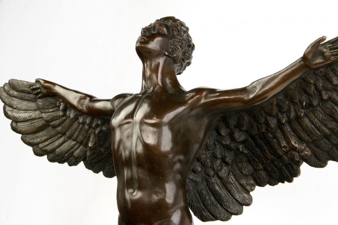 A 20TH C. BRONZE AFTER ADOLPH ALEXANDER WEINMAN: Title, 'Rising Sun', signature on the base for Adolph Alexander Weinman (1870-1952), founder's mark J.B. Deposee Bronze Garanti Paris. A modern replica, measures 25 x 22 inches.