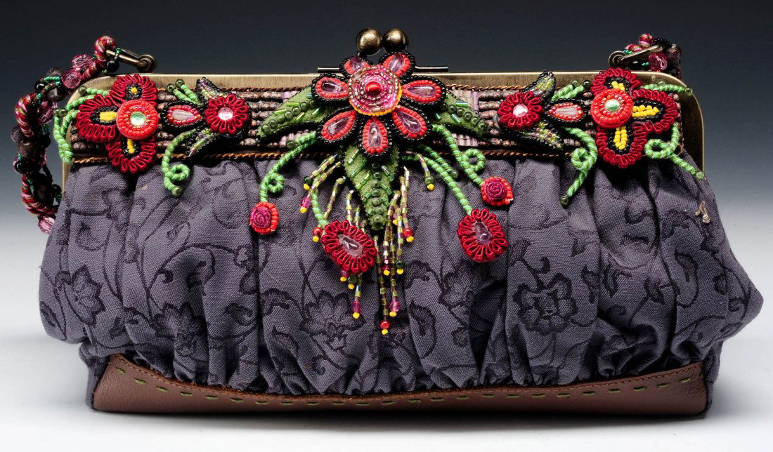 PURPLE AND RED BEADED PURSE BY MARY FRANCES (1 of 10)