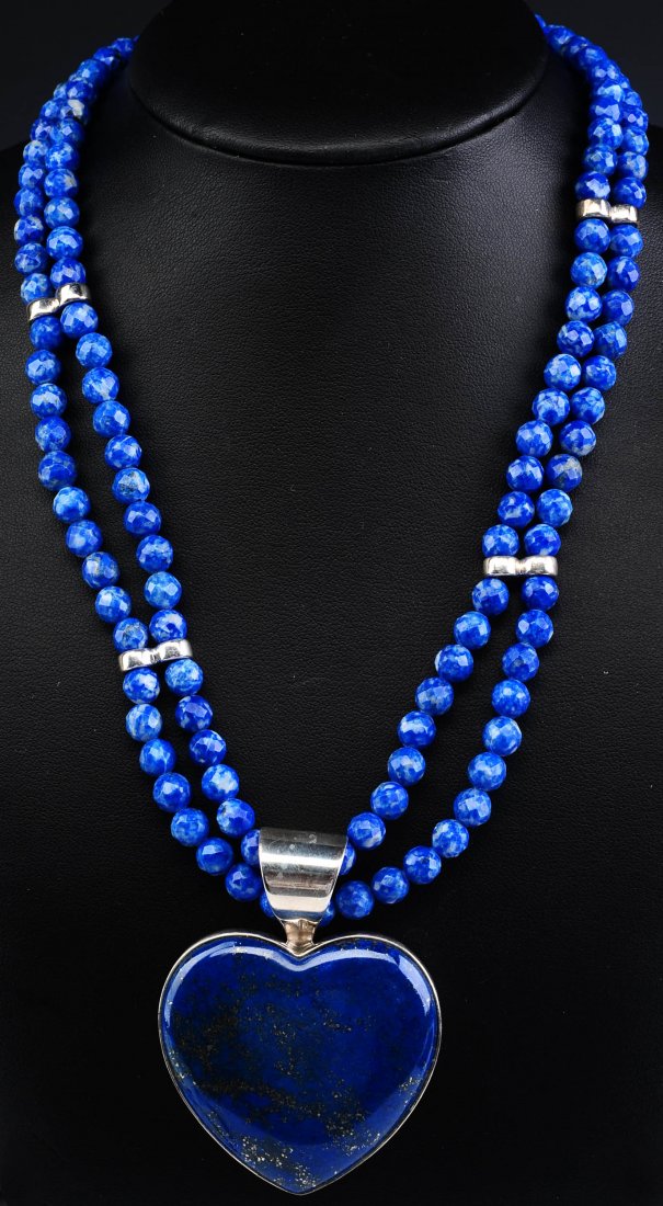 STERLING AND SEMI PRECIOUS INLAY PENDANTS AND BRACELET (1 of 9)