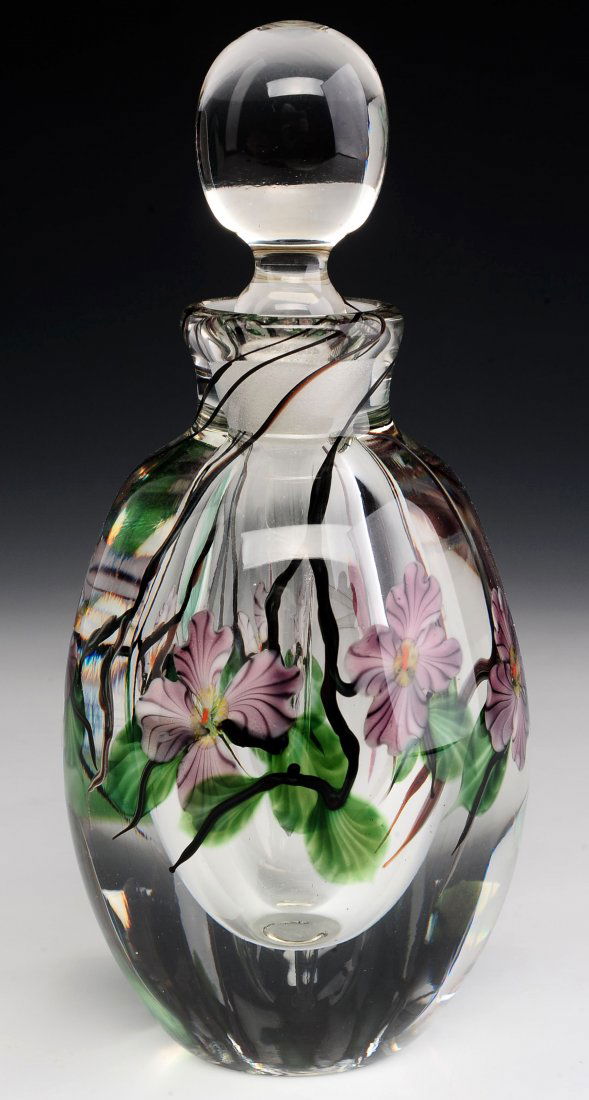 A LUNDBERG STUDIOS PAPERWEIGHT GLASS PERFUME (1 of 8)