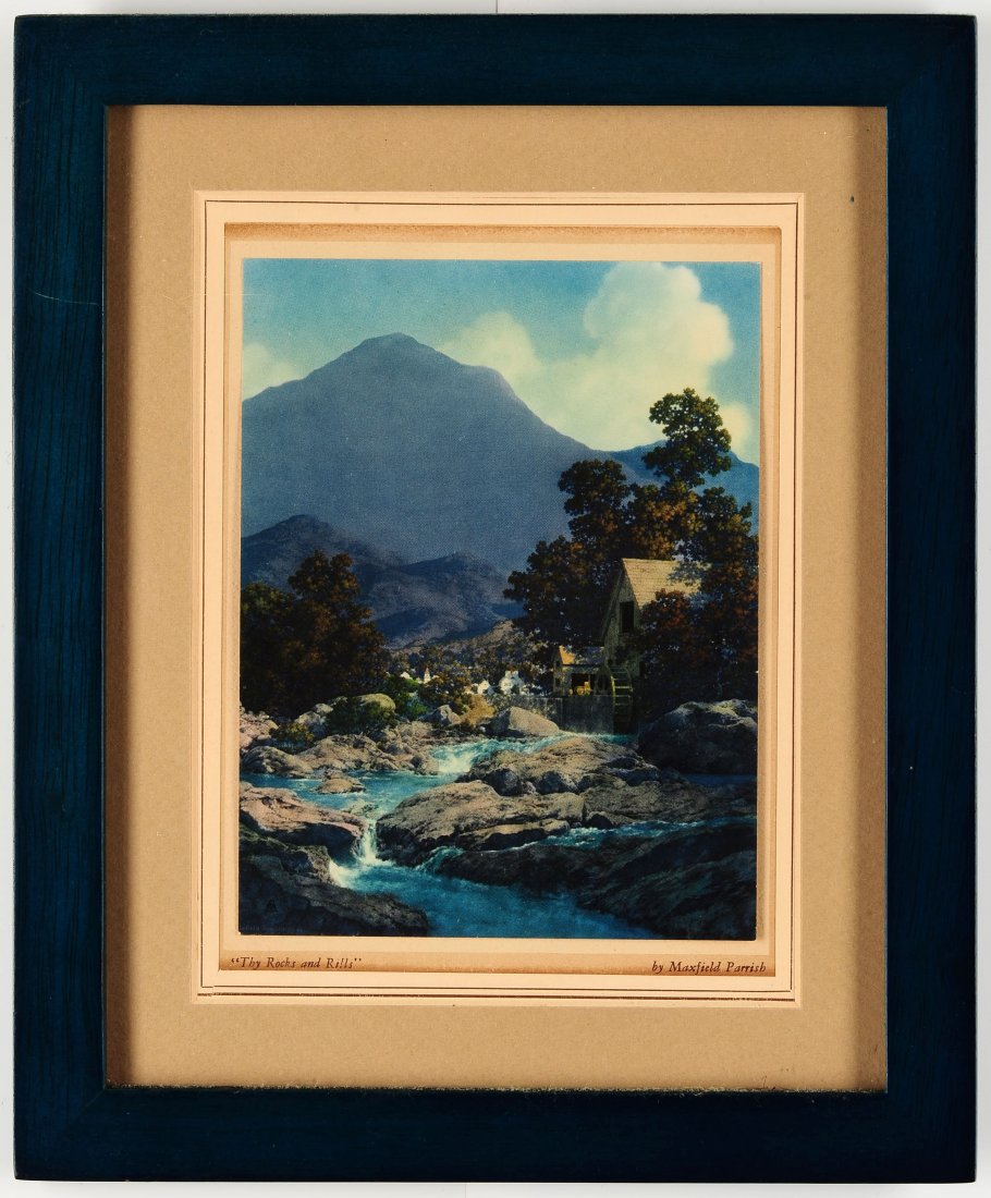 TWO SMALL MAXFIELD PARRISH REPRODUCTION PRINTS (1 of 10)