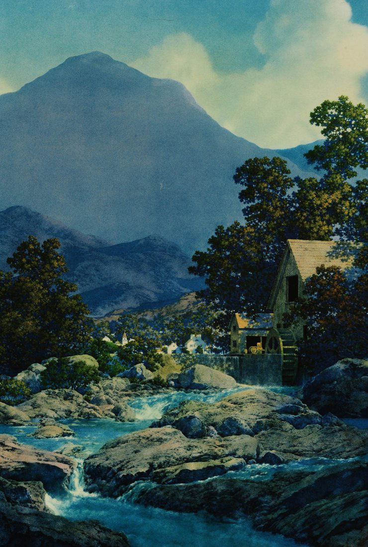 MAXFIELD PARRISH PRINT TITLED 'THY ROCKS AND RILLS' (1 of 7)