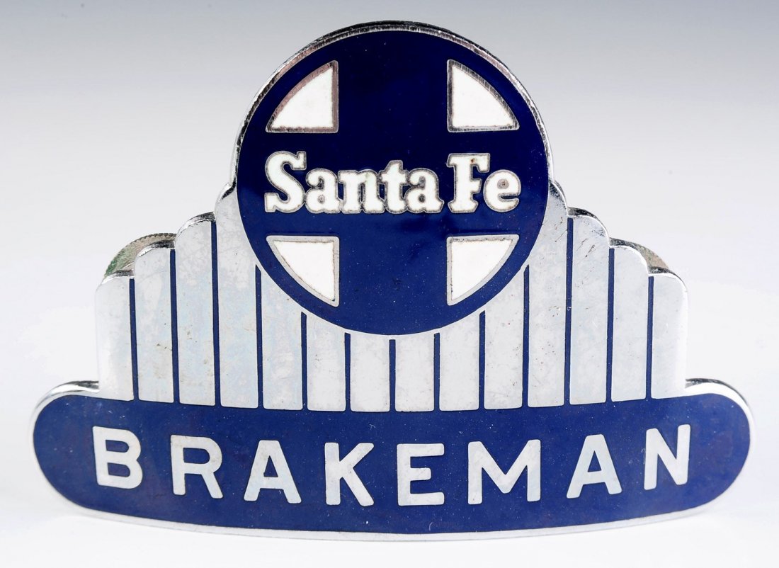 SANTA FE RAILROAD BRAKEMAN CAP BADGE (1 of 8)