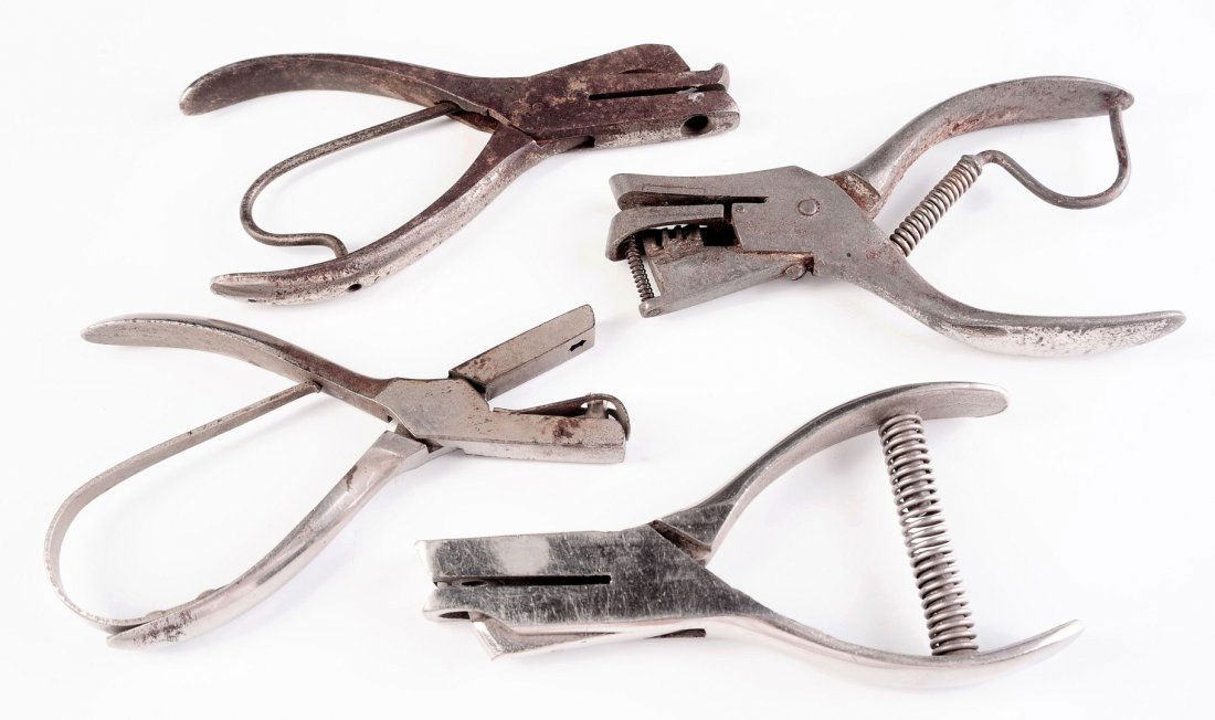 THREE RAILROAD CONDUCTOR TICKET PUNCHES (1 of 10)