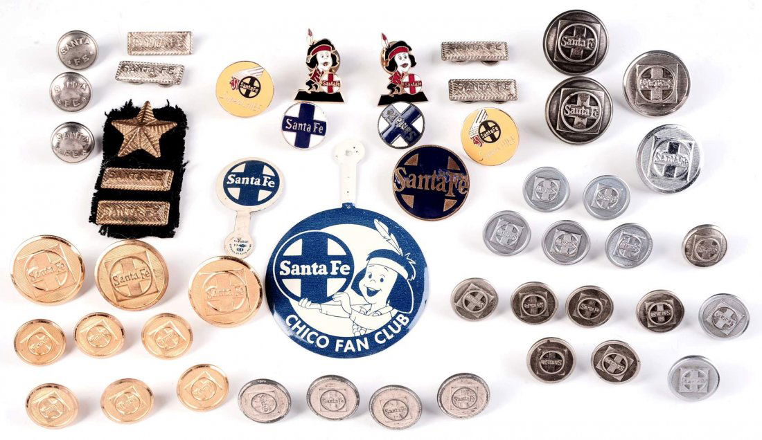 ASSORTED SANTA FE RELATED RAILROAD INSIGNIA (1 of 9)