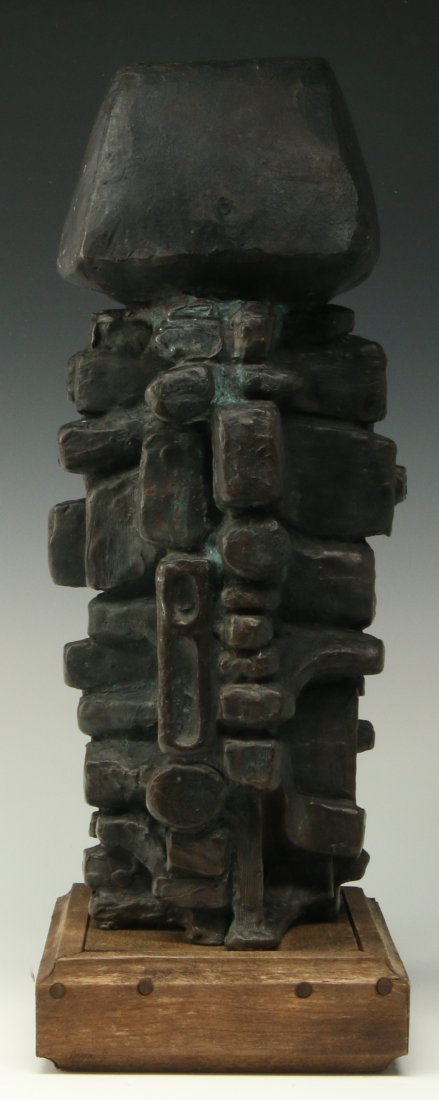 GENE CAPLES (1935-2015) BRUTALIST BRONZE SCULPTURE (1 of 9)