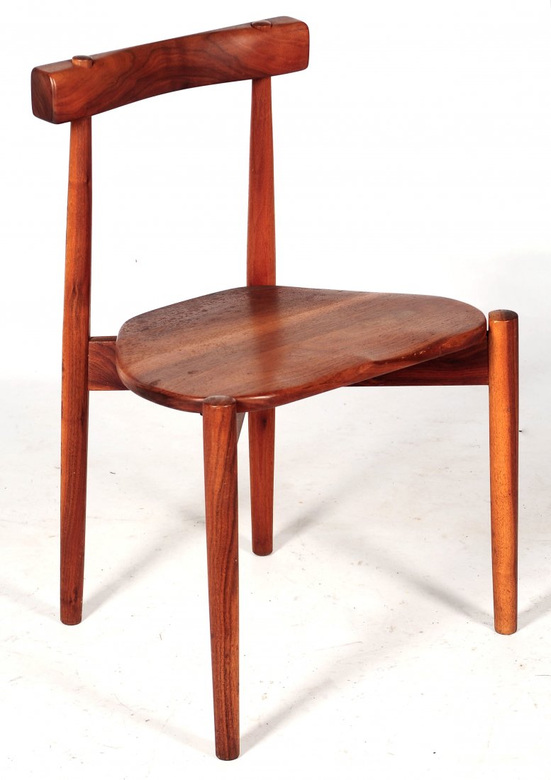 CLARENCE TEED (1915-1994) WALNUT SIDE CHAIR (1 of 7)