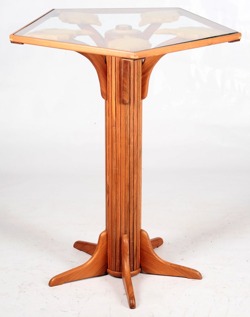 A TREE-FORM CARVED WOOD TABLE BY GENE CAPLES (1 of 8)