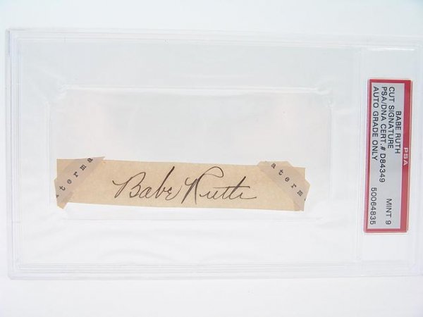 BABE RUTH 1930'S AUTOGRAPH PSA/DNA