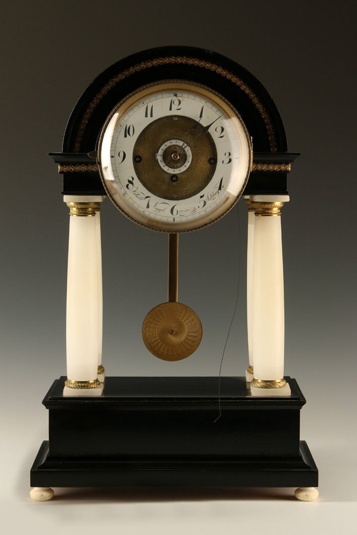 C. 1820S VITALL NIGGL PORTICO CLOCK WITH CALENDAR (1 of 10)
