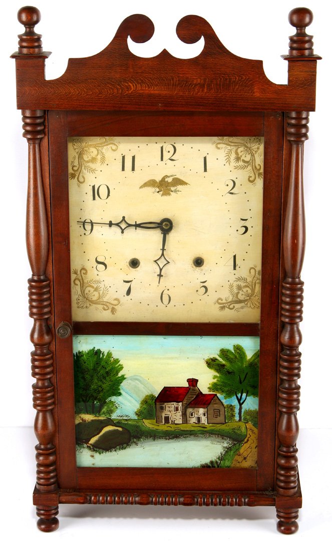 A WILLIAM SHERWIN PILLAR AND SCROLL SHELF CLOCK (1 of 9)