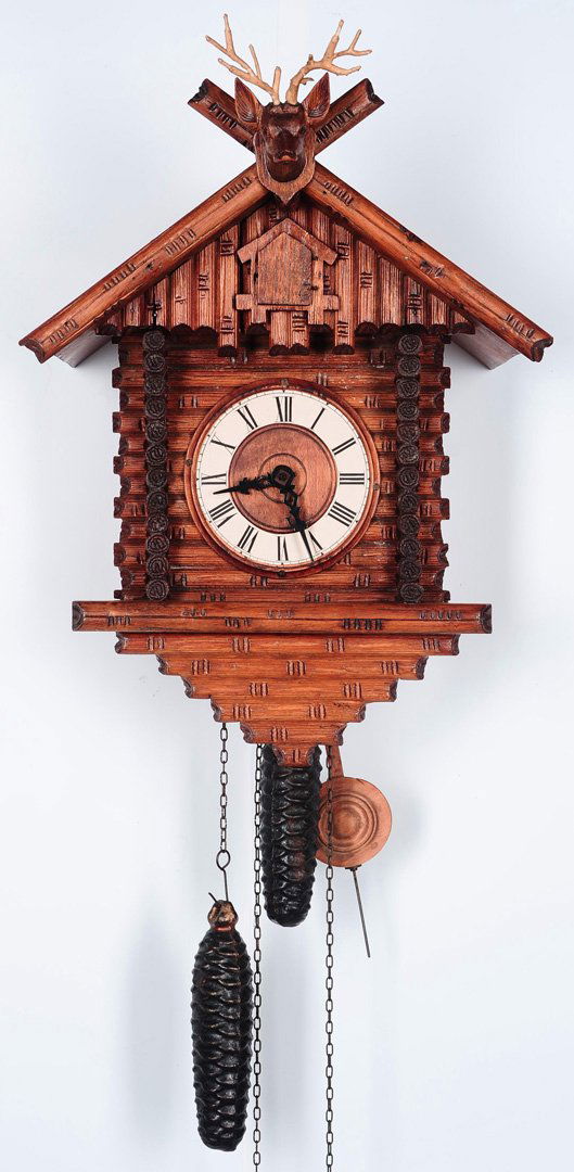 A GERMAN BLACK FOREST CUCKOO CLOCK (1 of 8)