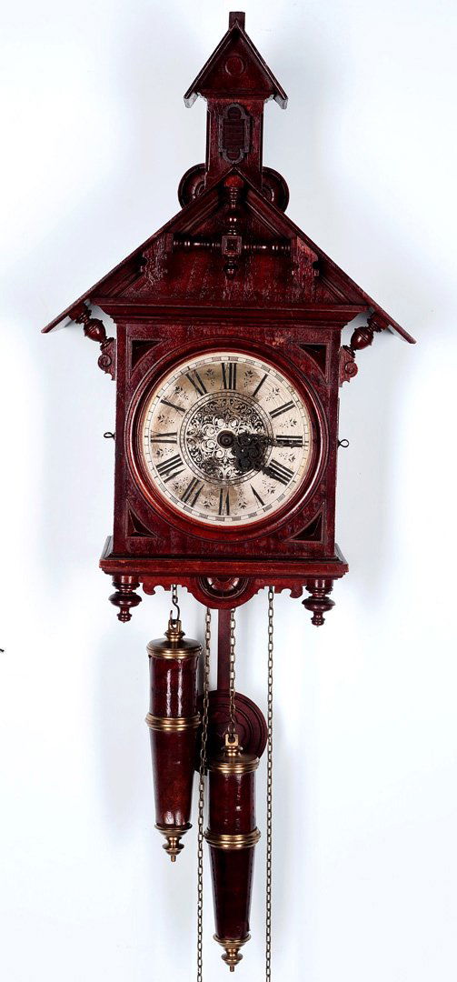 AN UNUSUAL GERMAN BLACK FOREST STEEPLE CUCKOO CLOCK (1 of 7)