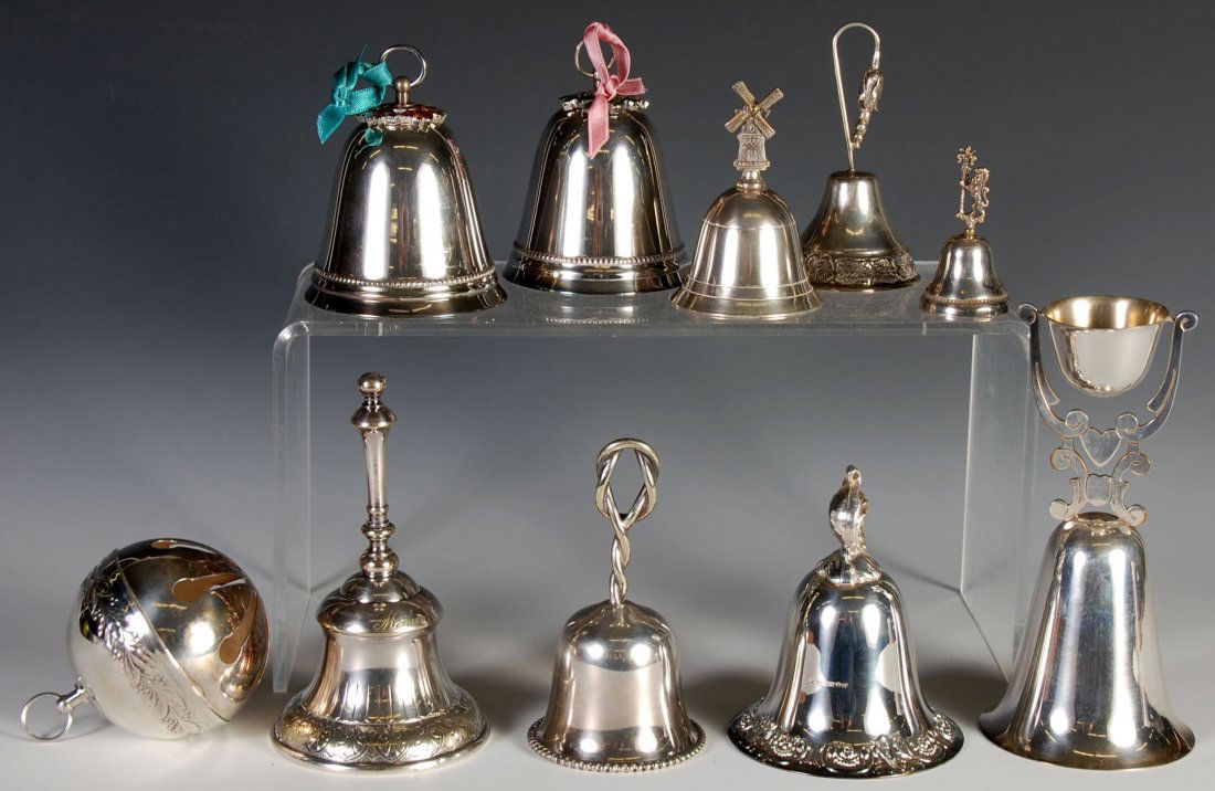 WALLACE CHRISTMAS AND OTHER SILVER PLATED BELLS (1 of 2)