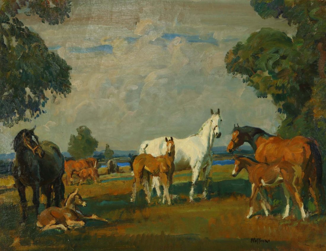 FRANK HOFFMAN (1888-1958) OIL ON CANVAS 'TAOS PASTURES' (1 of 9)