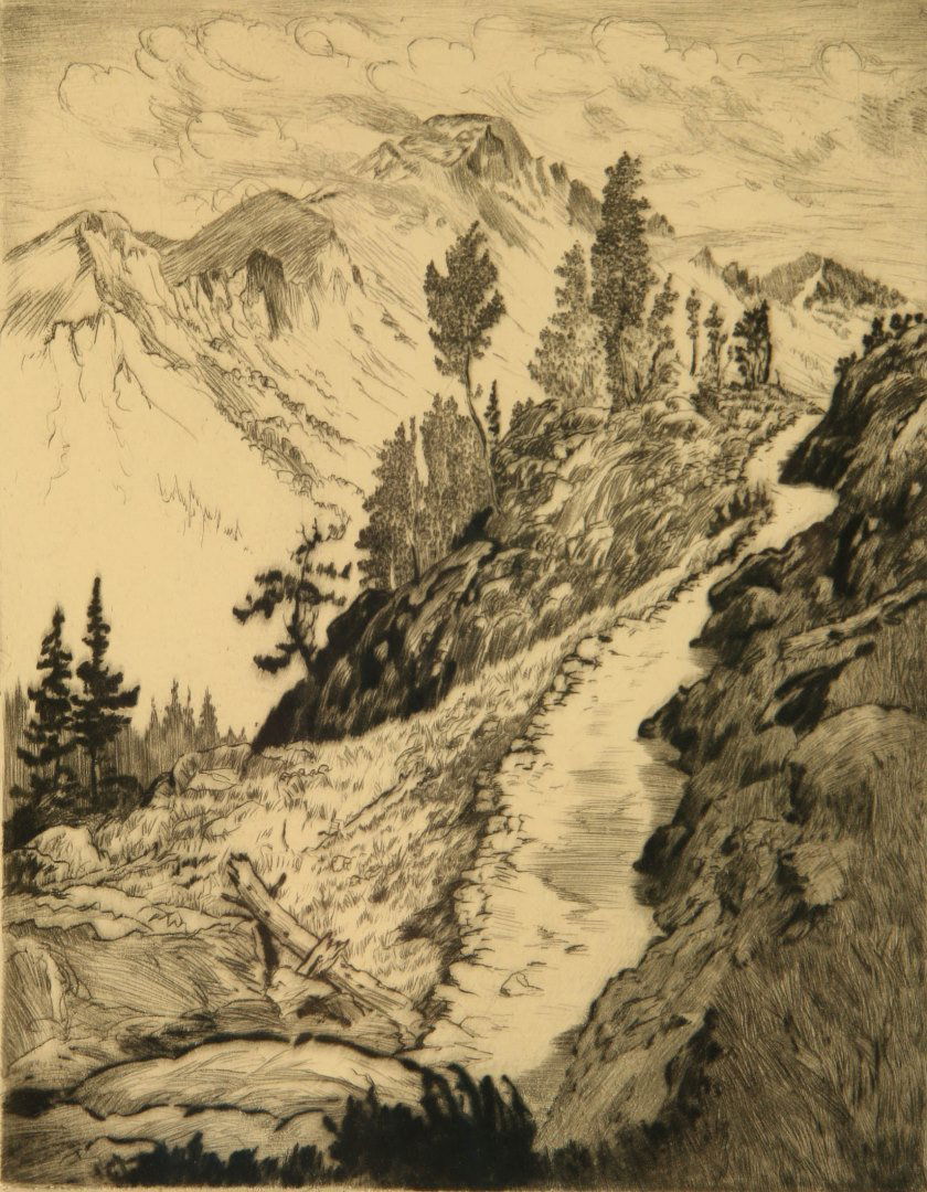LYMAN BYXBE (1886-1980) PENCIL SIGNED ETCHINGS (1 of 9)