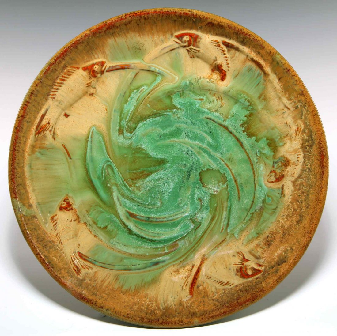 A FULPER POTTERY FISH BOWL CIRCA 1910 (1 of 7)