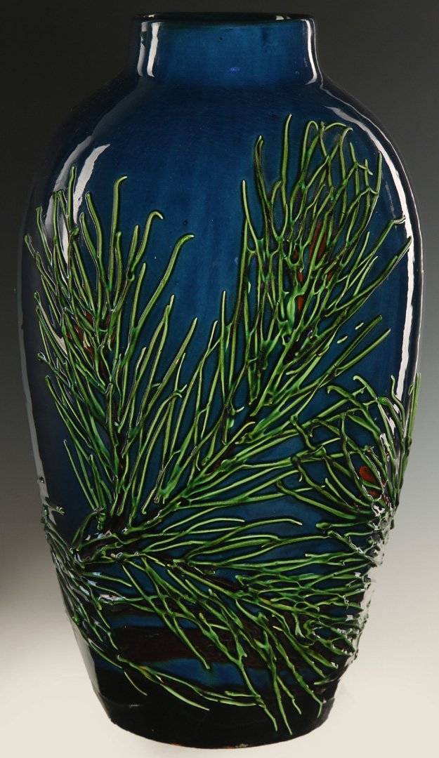 A GERMAN ART POTTERY VASE SIGNED MAX LAEUGER (1 of 7)