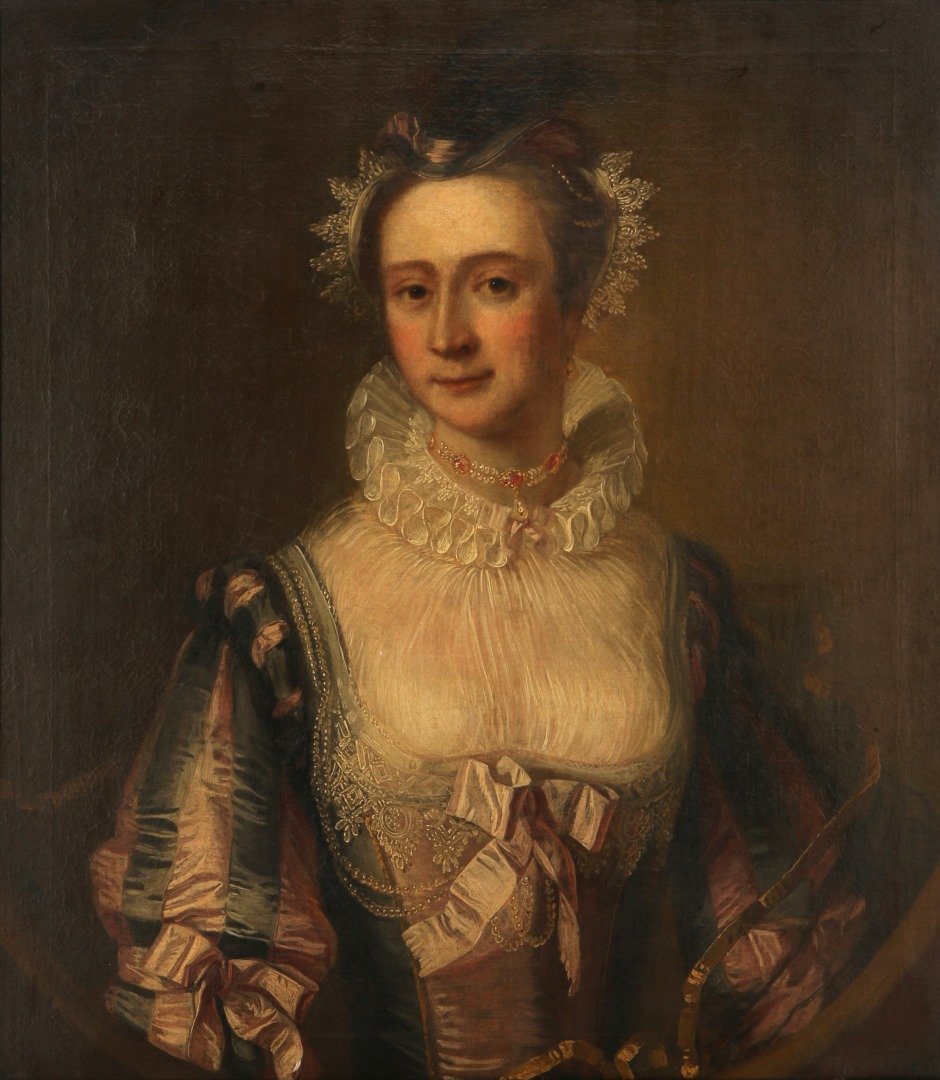 ATTRIBUTED THOMAS HUDSON (1701-1779) OIL ON CANVAS (1 of 9)