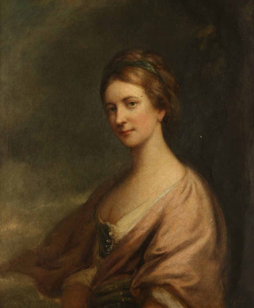 AN 18TH C. PORTRAIT OF A LADY ATTRIBUTED FRANCIS COTES (1 of 10)