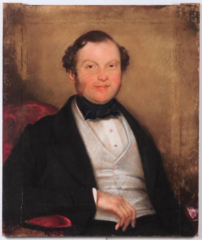 PAIR OF CIRCA 1800 PASTEL PORTRAITS MAN AND WOMAN (1 of 10)