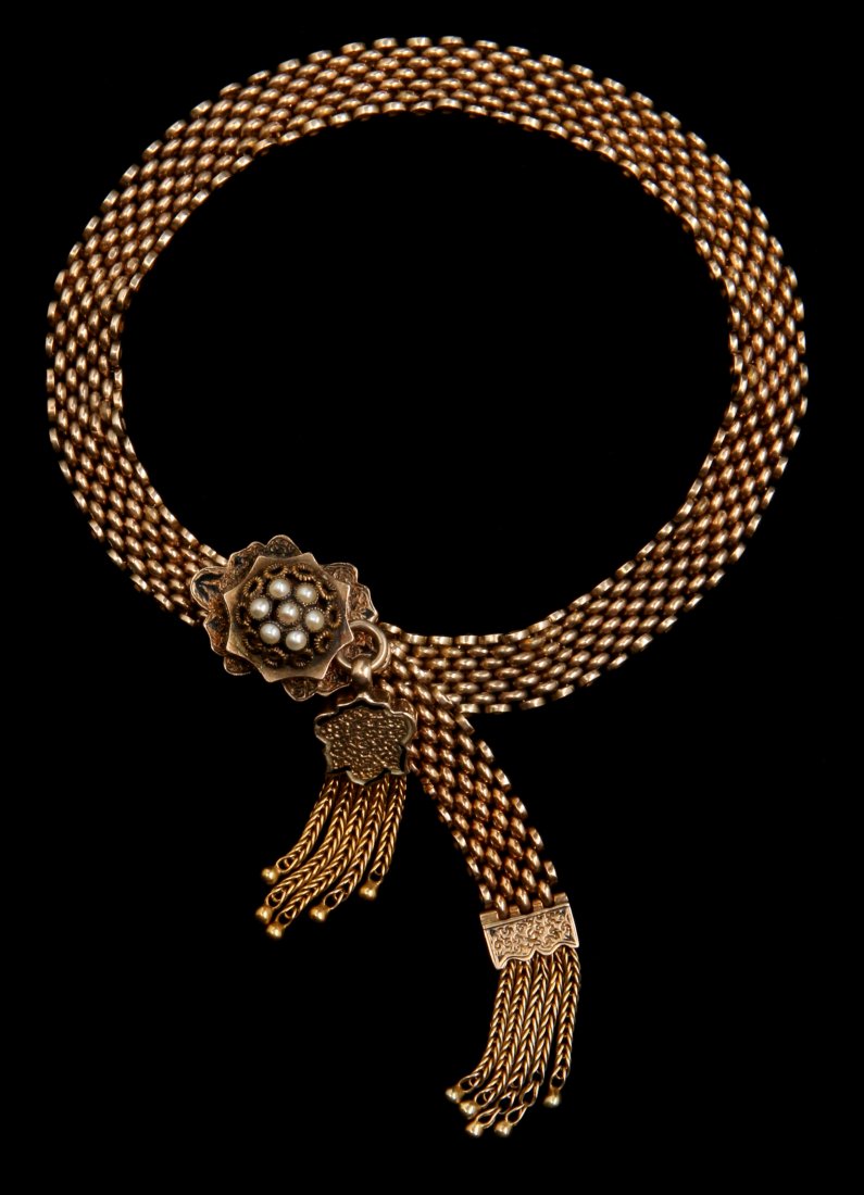 A VICTORIAN MESH BRACELET WITH SLIDE (1 of 6)