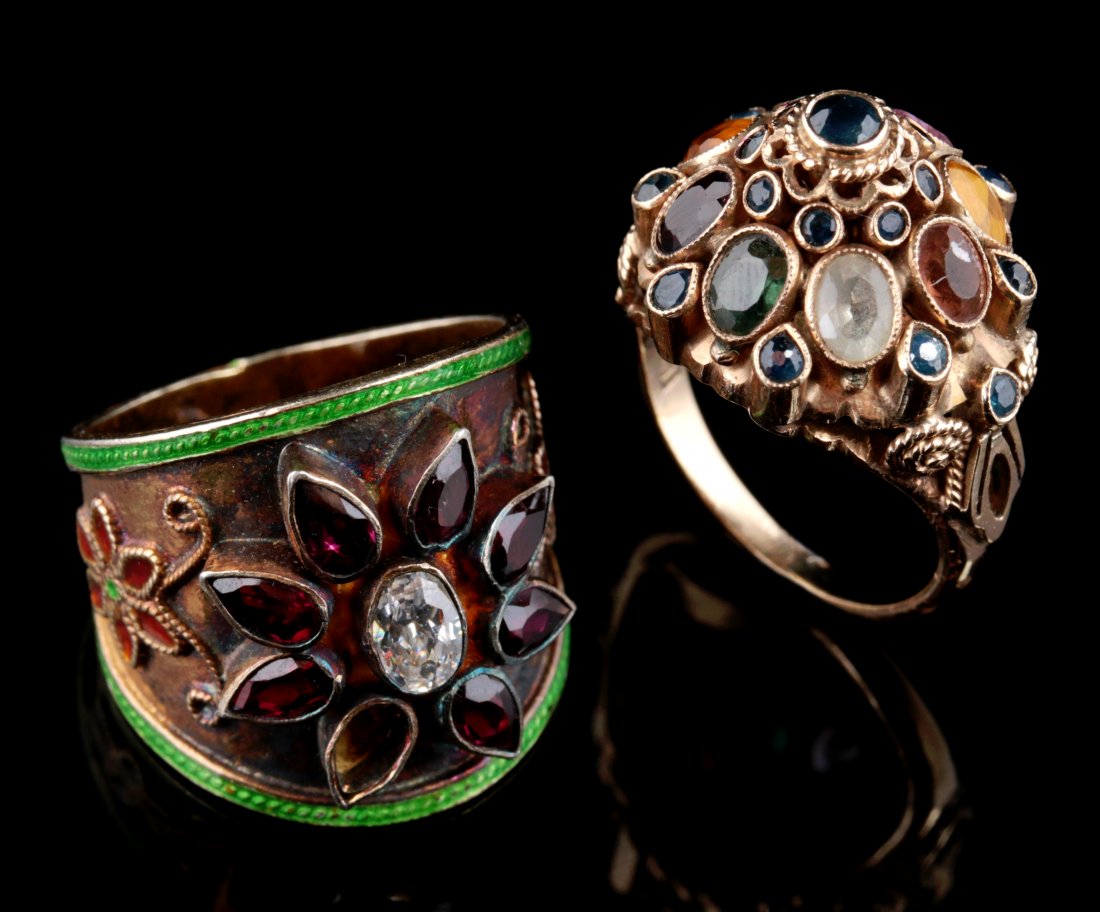 TWO LADIES STONE RINGS (1 of 9)