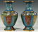 A PAIR 19TH CENTURY CHINESE CLOISONNE VASES