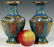 A PAIR 19TH CENTURY CHINESE CLOISONNE VASES - 2