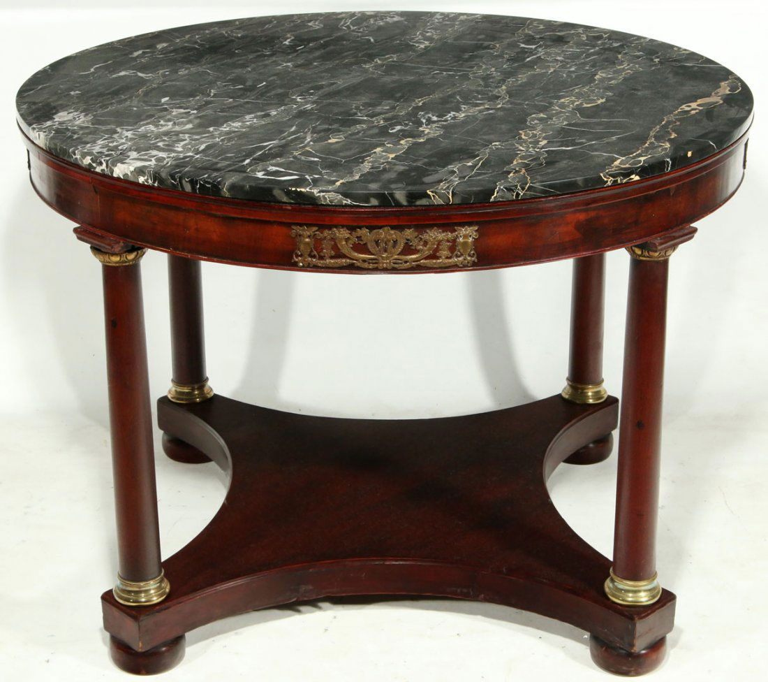 A 19TH CENTURY NAPOLEON III MAHOGANY CENTER TABLE (1 of 9)