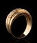 A UNIQUE 14K GOLD AND DIAMOND GENT'S RING - 2