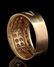 A UNIQUE 14K GOLD AND DIAMOND GENT'S RING - 7