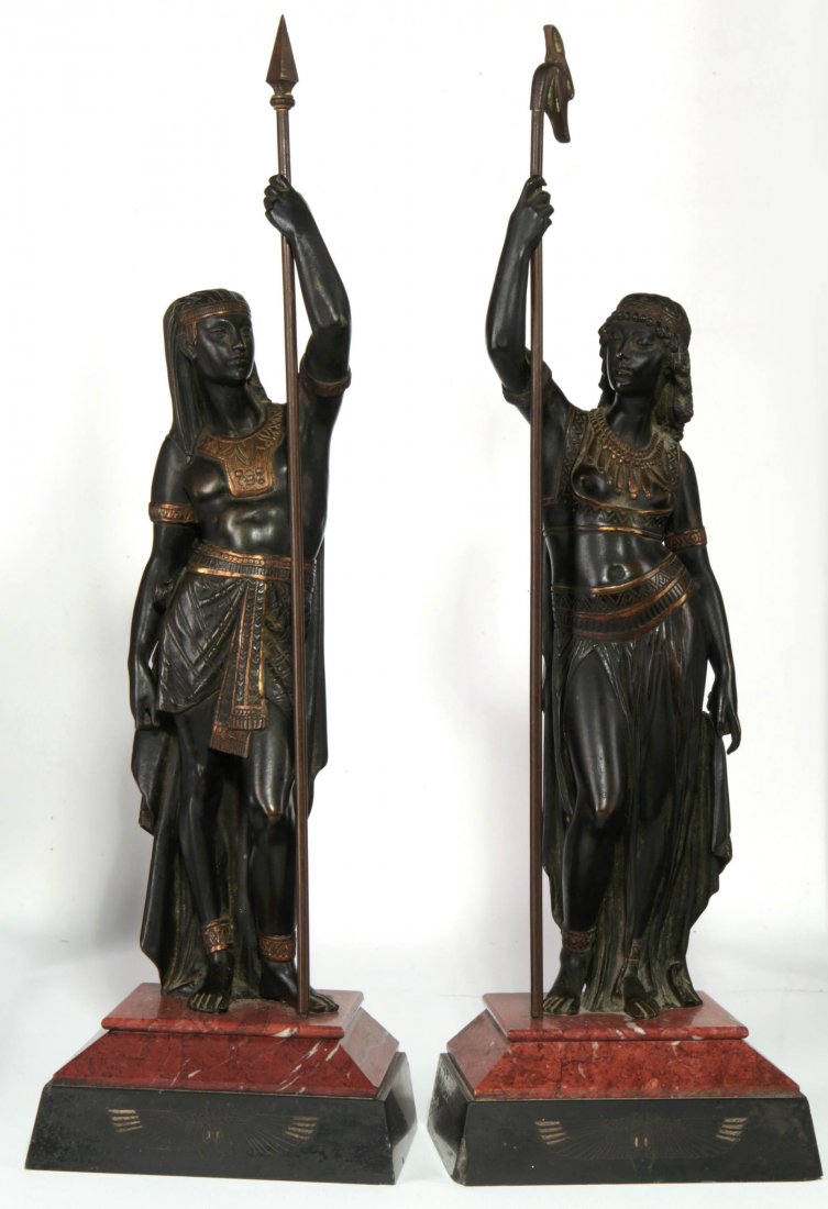 19TH C. BRONZE EGYPTIAN PRIEST PRIESTESS AFTER PICAULT (1 of 10)