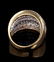 A CONTEMPORARY 18K DIAMOND AND SAPPHIRE FASHION RING - 7