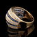 A CONTEMPORARY 18K DIAMOND AND SAPPHIRE FASHION RING - 8