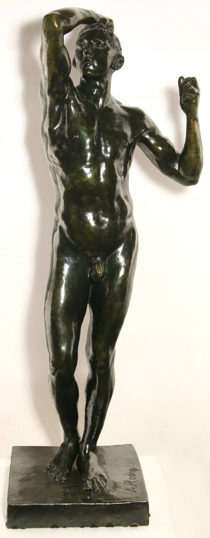 A 20TH CENTURY BRONZE SCULPTURE AFTER RODIN (1 of 10)