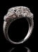 A 1930S PLATINUM DIAMOND AND SAPPHIRE SCROLL RING - 2