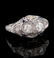 A 1930S PLATINUM DIAMOND AND SAPPHIRE SCROLL RING - 3