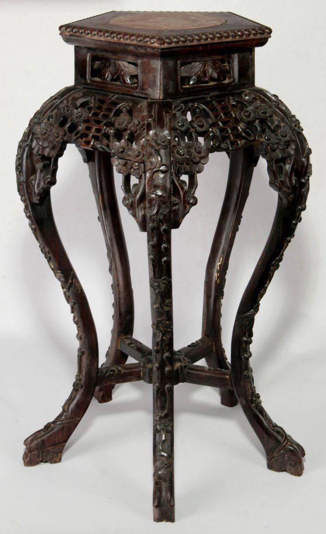 EARLY 20TH CENTURY CHINESE CARVED HARDWOOD TABLE (1 of 10)
