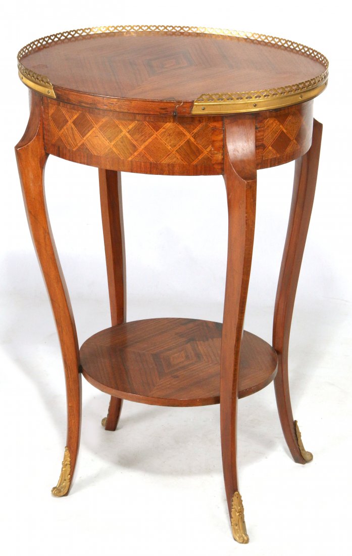 A 20TH CENTURY LOUIS XV STYLE BOUILLOTTE TABLE (1 of 9)