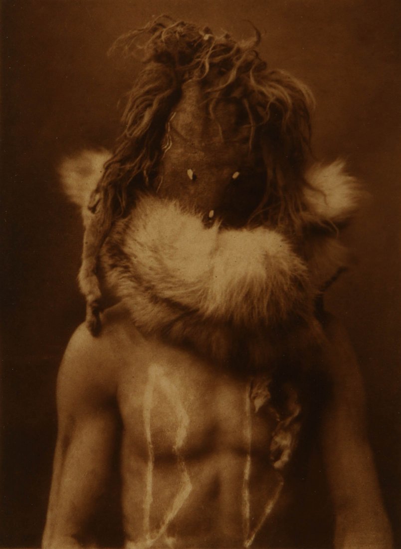 EDWARD SHERIFF CURTIS (1868-1952) PHOTOGRAVURE: Titled 'Nayenezgani Navajo' lower left, copyright date 1904, print measures 7.25 x 5.25, sheet measures 8.5 x 6, frame measures 16.75 x 13.75 inches. We ship in-house for all items with the exception 