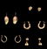FIVE PAIRS OF 14K GOLD EARRINGS