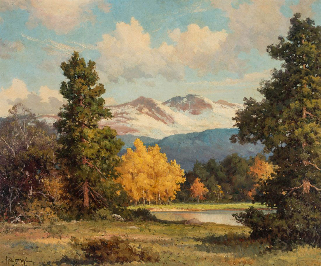 ROBERT WOOD (1889-1979) FALL COLORADO ASPENS O/C (1 of 10)