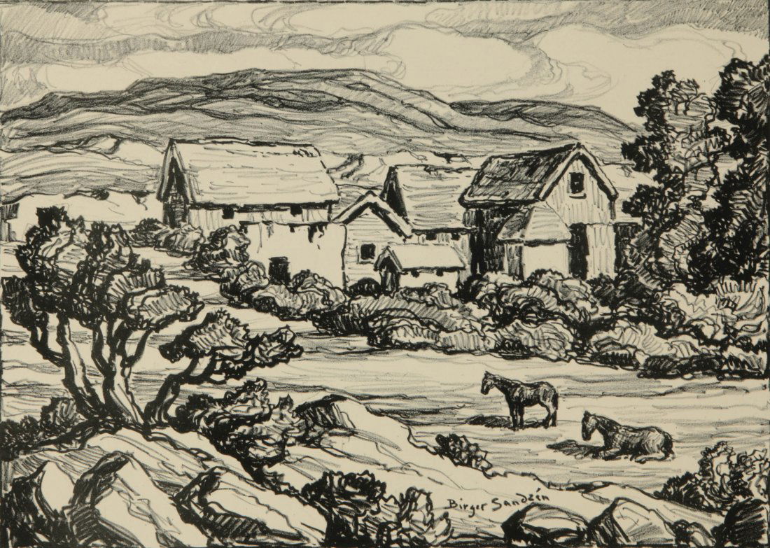 BIRGER SANDZEN (1871-1954) SIGNED LITHOGRAPH (1 of 10)