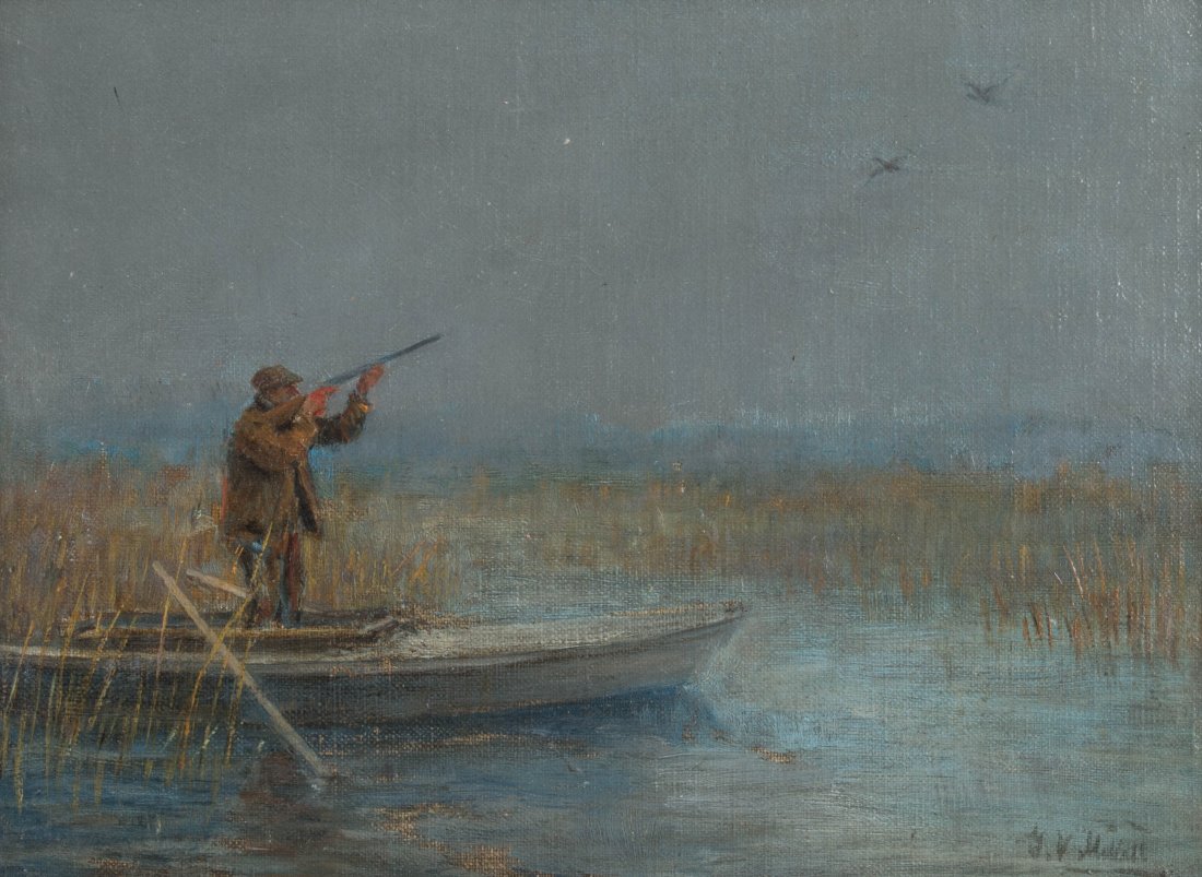 GEORGE VAN MILLETT (1864-1953) OIL ON ARTIST'S BOARD (1 of 8)