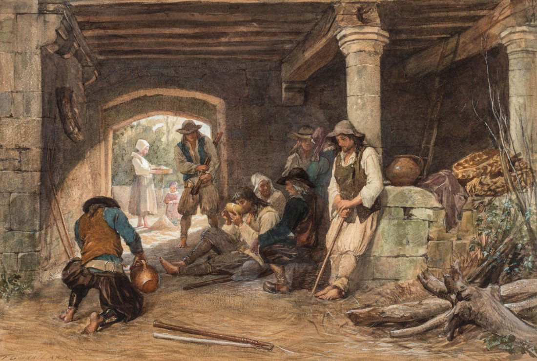 FREDERICK GOODALL (1822-1904) WATERCOLOR ON PAPER (1 of 9)
