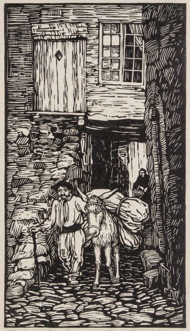 NORMA BASSETT HALL (1889-1957) SIGNED BLOCK PRINT (1 of 10)